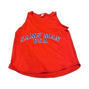 Vintage Jams Shirt Mens S Tank Top Original Surf Line Red Cotton 80s 90s